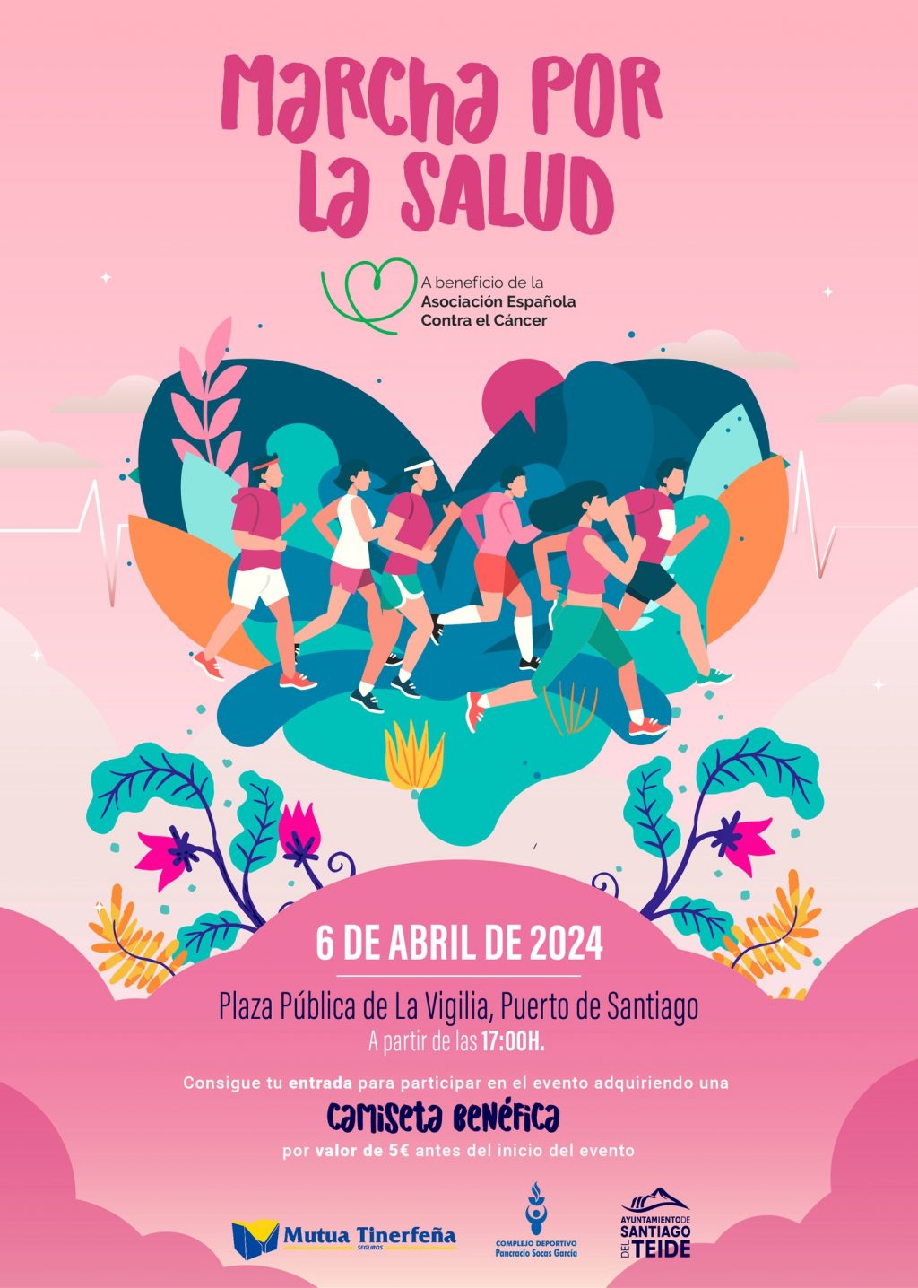 Cartel de la marcha solidaria a favor de la AECC