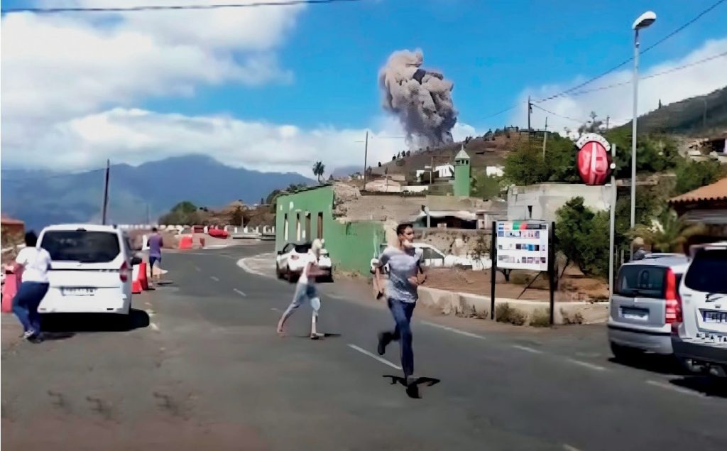 inicio de la erupción en 2021 sin evacuación previa