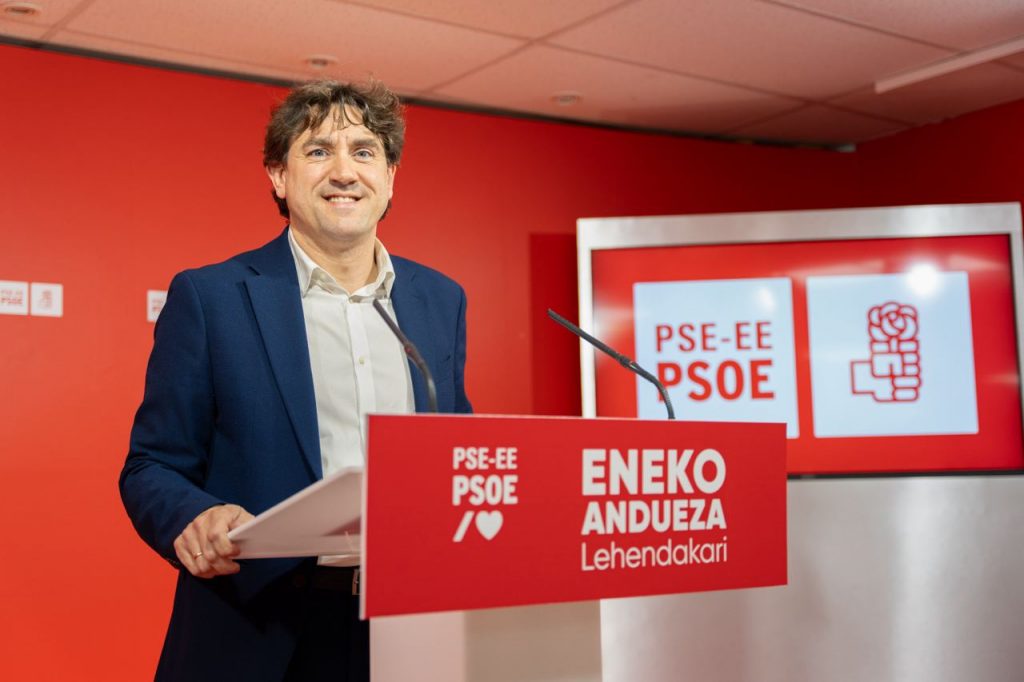 secretario general del PSE-EE y candidato a lehendakari, Eneko Andueza