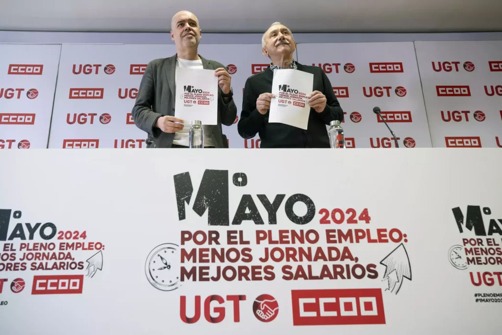 CCOO y UGT animan a salir a la calle este Primero de Mayo para exigir decencia democrática