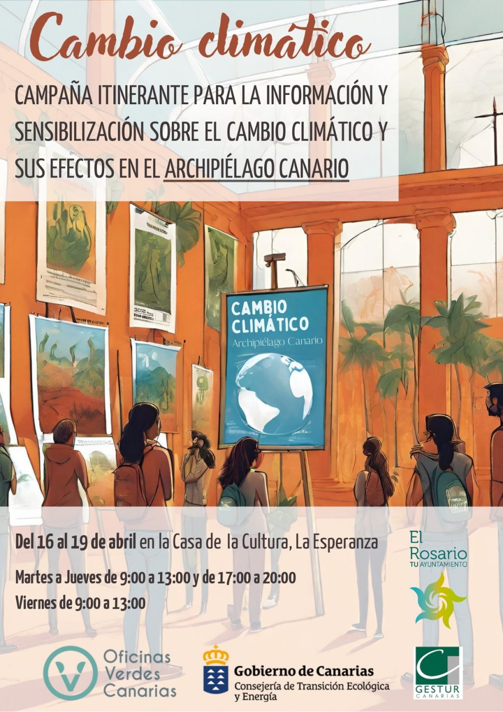 Cartel CAMPAÑA ITINERANTE PARA LA INFORMACIÓN Y SENSIBILIZACIÓN SOBRE EL CAMBIO CLIMÁTICO Y SUS EFECTOS EN EL ARCHIPIÉLAGO CANARIO_page-0001