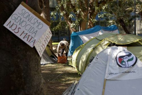 acampada universitaria propalestina