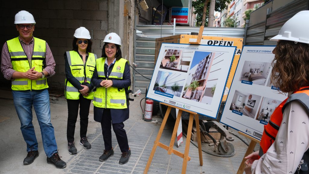 El Ayuntamiento avanza a buen ritmo las obras de las 27 viviendas públicas en la calle León y Castillo 1