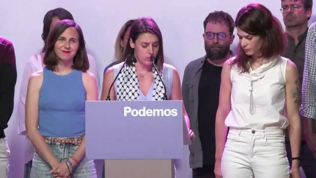 Montero, tras la bajada de Podemos a 2 escaños