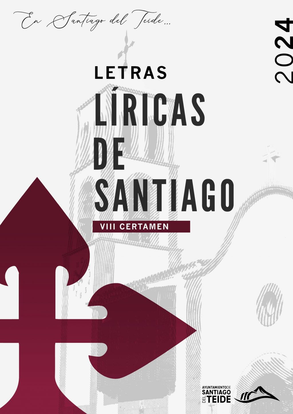 Cartel VIII edición del Concurso Letras Líricas de Santiago 2024