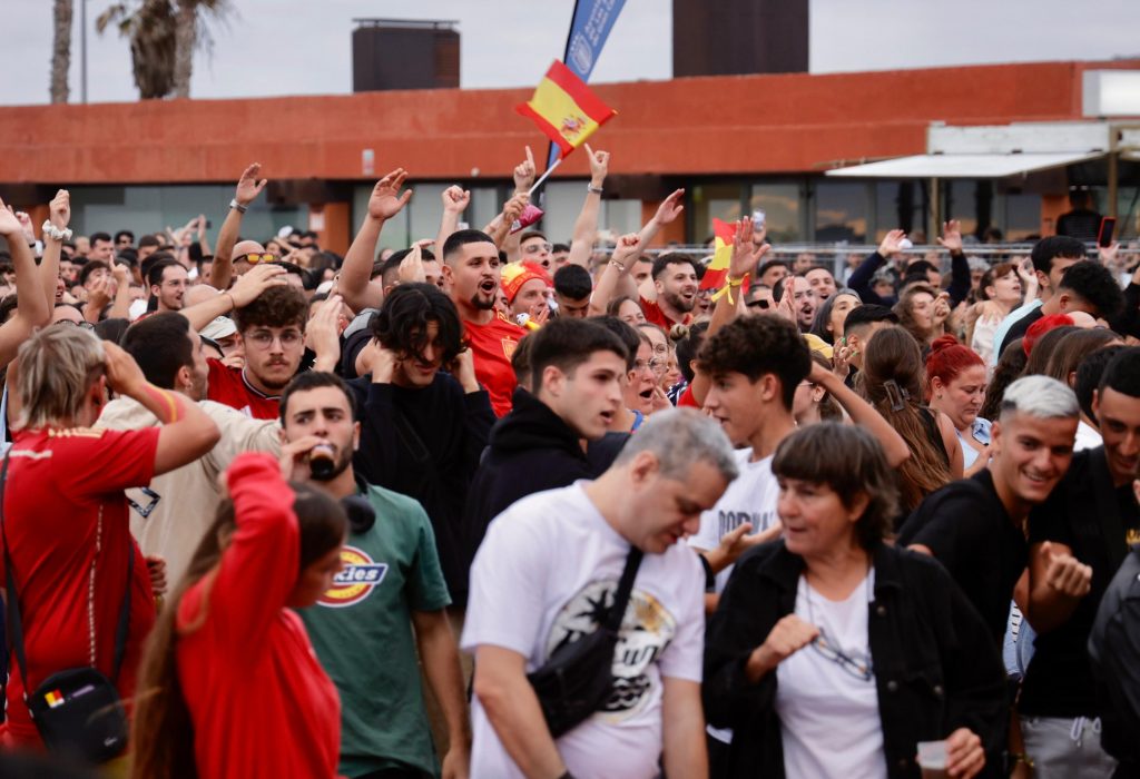 Partido de la Eurocopa entre España y Francia