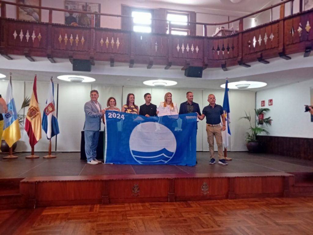 Yilenia Vega en el acto de Banderas Azules 2024 en Tenerife