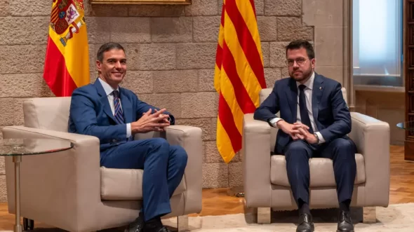 pedro-sanchez-se-reune-con-pere-aragones-en-cataluna