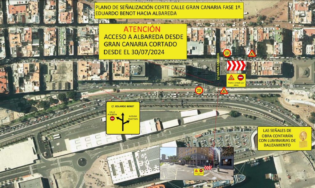 Plano Señalización Corte Calle Gran Canaria