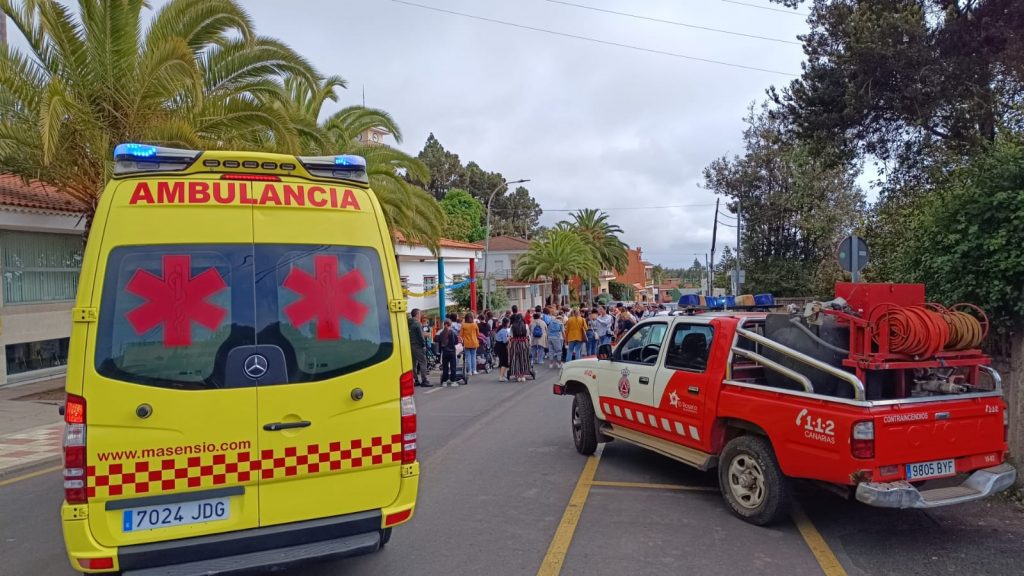 Ambulancia en un evento público en El Rosario