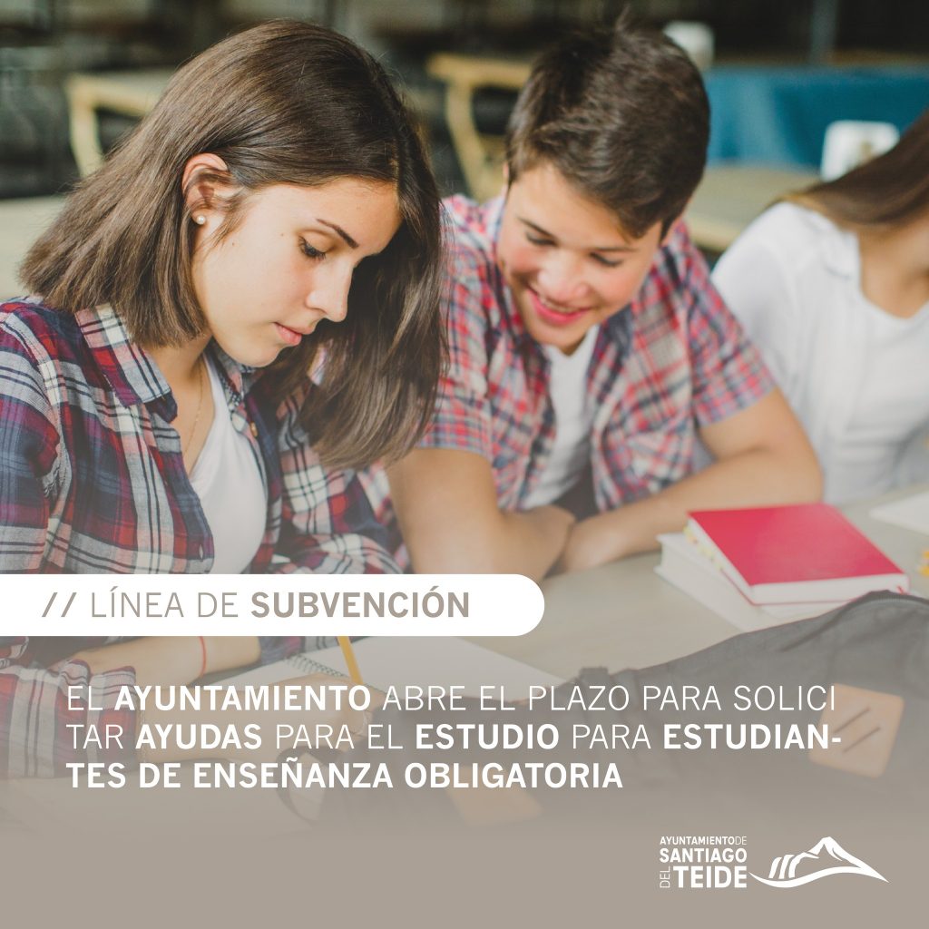 Cartel línea de subvención ayudas al estudio