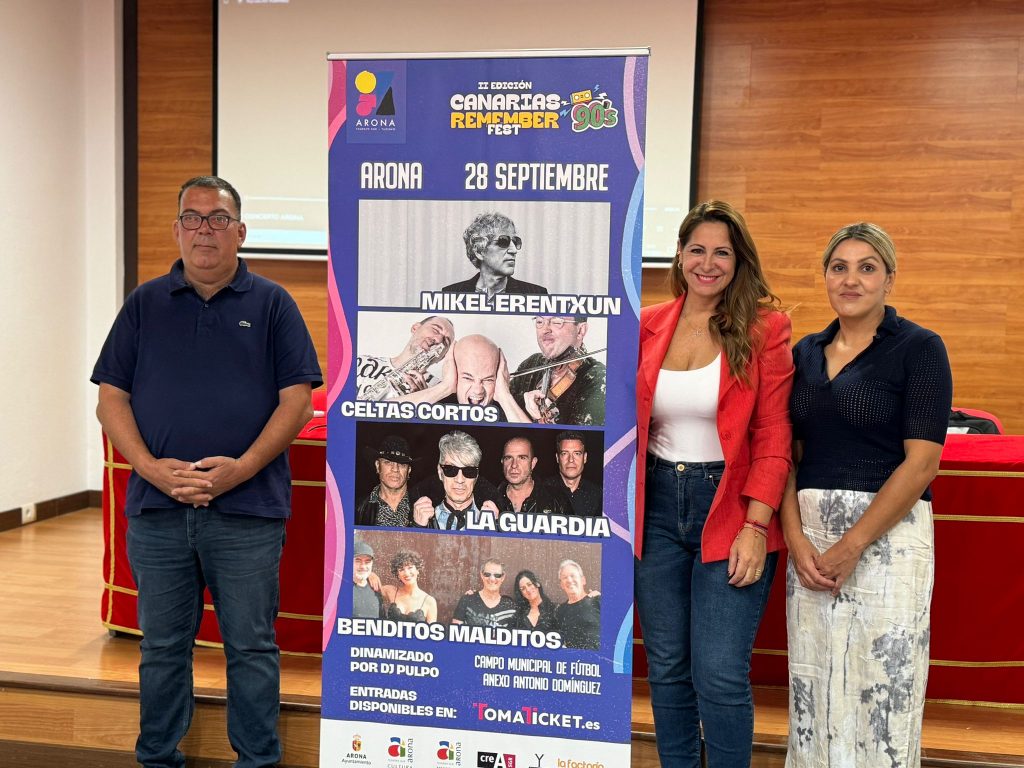 Presentacion Remember Fest en Arona, con Dacil Leon y promotores del concierto (1)