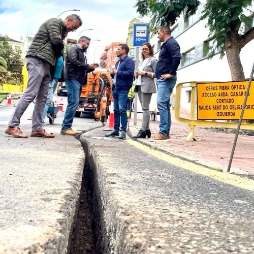 281024 Inicio obra anillo insular de telecomunicaciones fibra �ptica conectividad Ayuntamiento