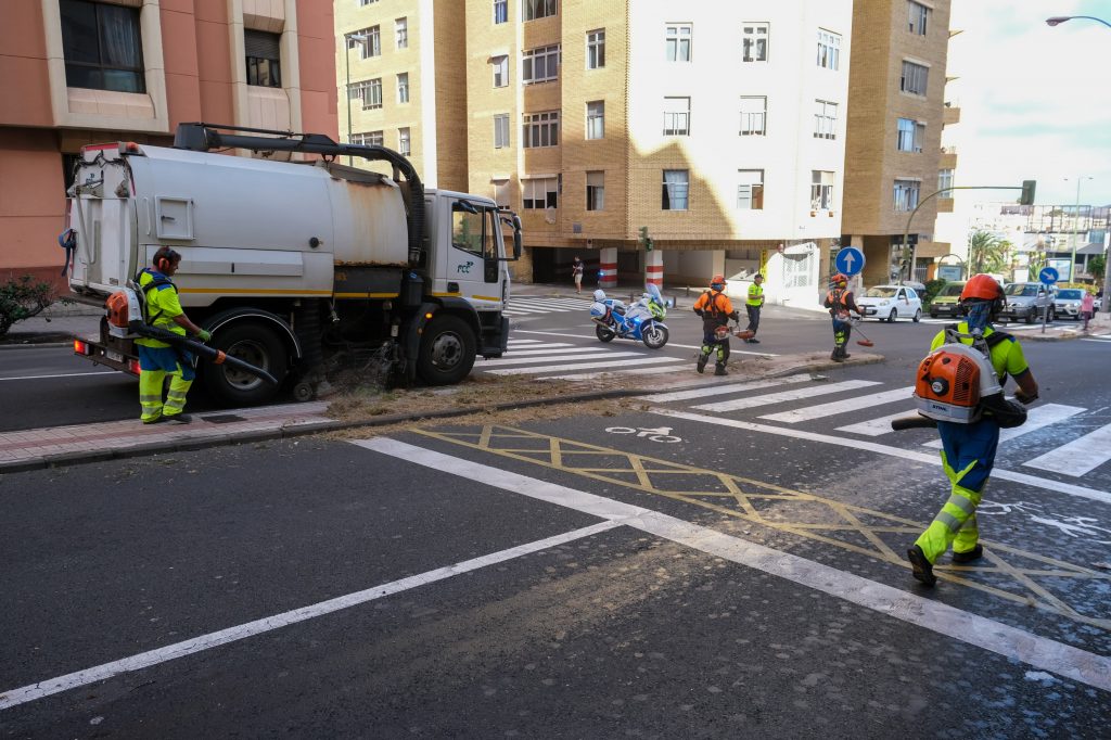 El Ayuntamiento realiza tareas de desbroce de vegetación en la Avenida Escaleritas (2)