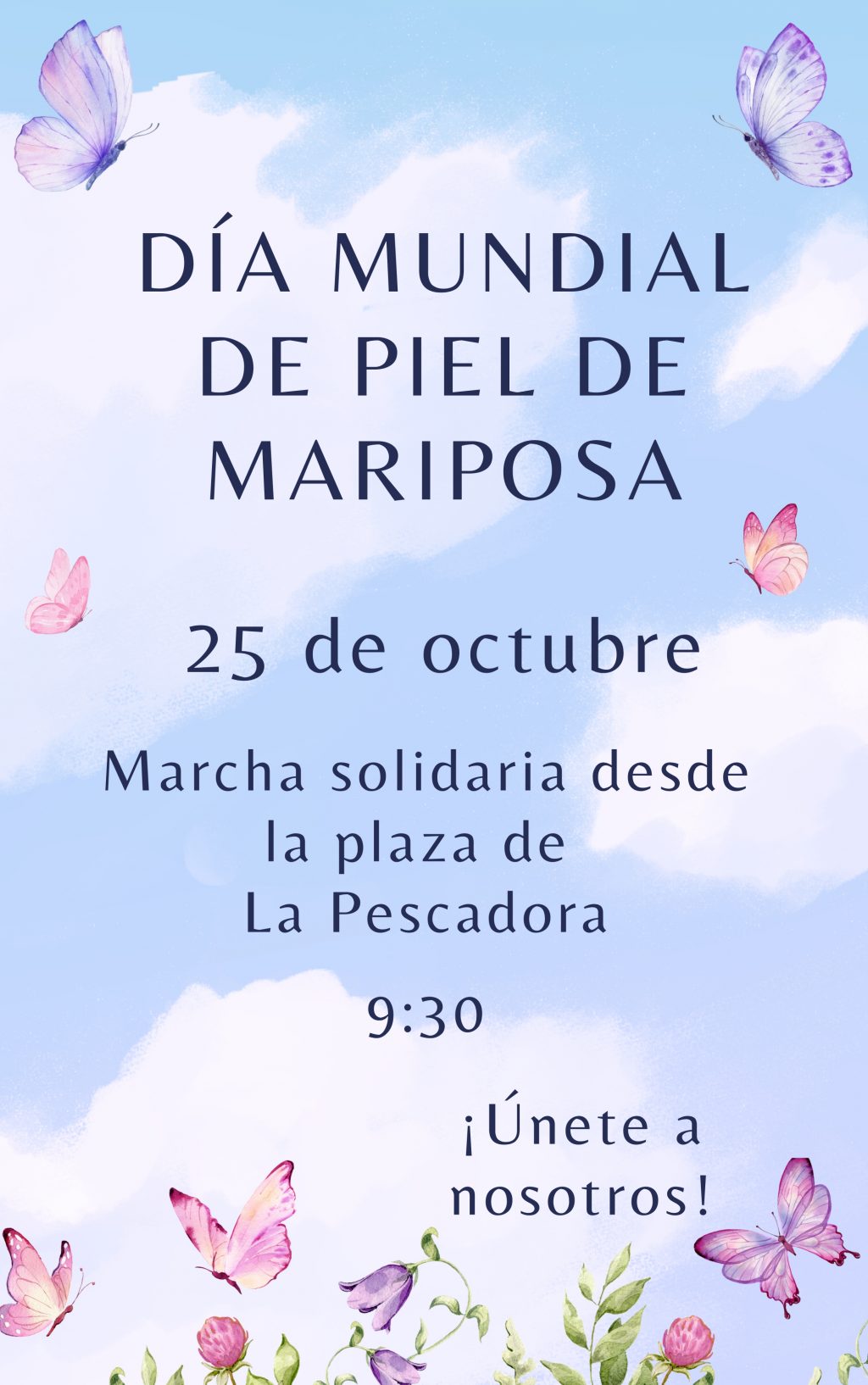 IMAGEN. Cartel de la Marcha Solidaria del Día Mundial de Piel de Mariposa