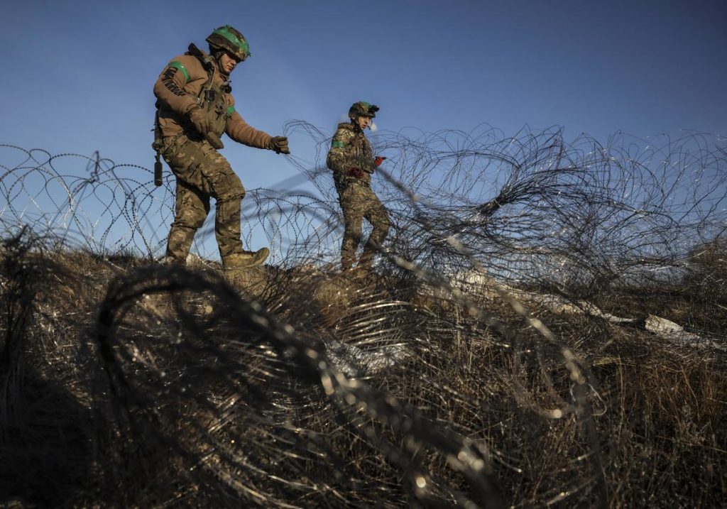 Ukrainian servicemen hold position near the Chasiv Yar in the Donetsk region