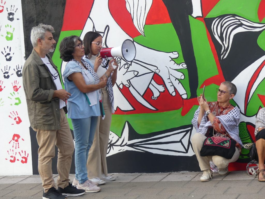 Inauguración del mural de apoyo a Palestina en Puerto de la Cruz (II)