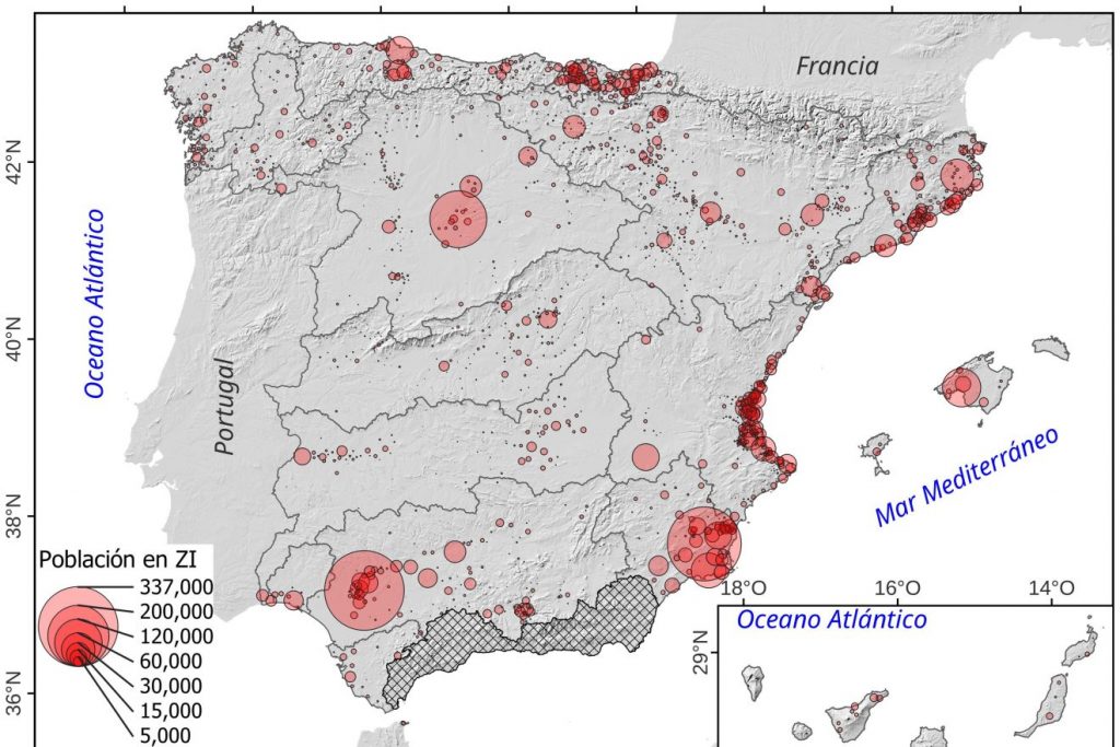 Más de 3 millones de habitantes en España viven en zonas inundables, según un estudio