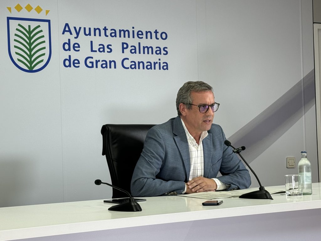 Mauricio Roque durante la comparecencia tras el Consejo de Administración de GEURSA celebrado este viernes.