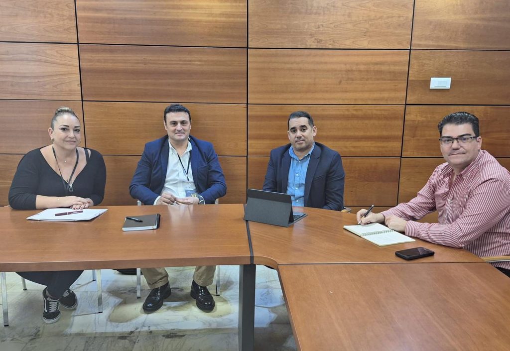 Parlamento Tenerife Presidenta y vicepresidente del Colegio Oficial de Enfermeros de Santa Cruz de Tenerife, Natalia Rodríguez Novo, y Óscar Rey Luque. Nov 2024