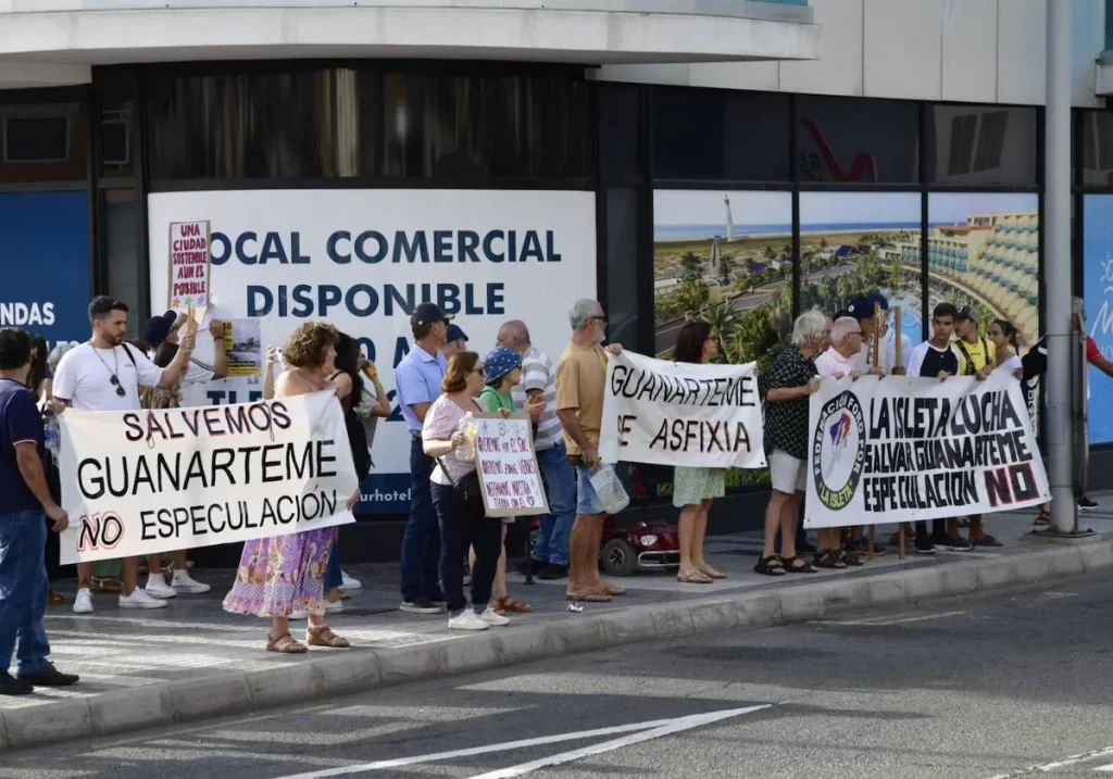 Vecinos de Guanarteme y La Isleta manifestándose recientemente