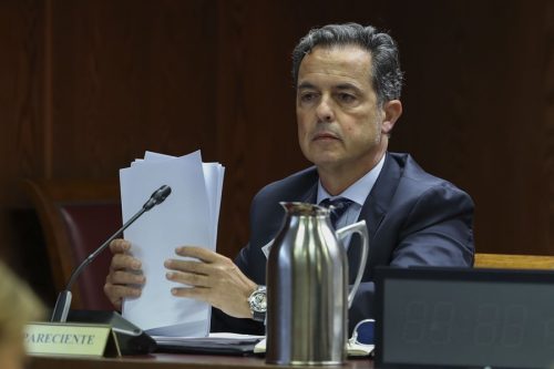 El jefe superior de Policía de Canarias, Jesús María Gómez, excomisario del aeropuerto de Barajas, comparece en la comisión de investigación del caso Koldo en el Senado