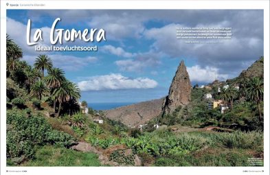 141224 Páginas dedicadas a la isla de La Gomera en la revista revista Wandelmagazine, una de las más relevantes de Holanda