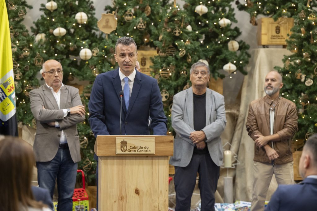 Foto El alcalde de La Aldea durante la rueda de prensa