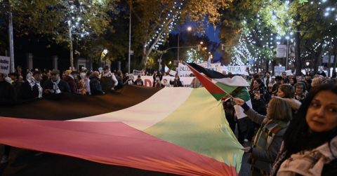 Miles de manifestantes piden romper relaciones con Israel y un embargo total de armas