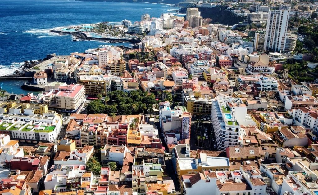 Vista panorámica de Puerto de la Cruz