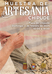 290125 Cartel de muestra de artesanía en Chipude, Vallehermoso, La Gomera