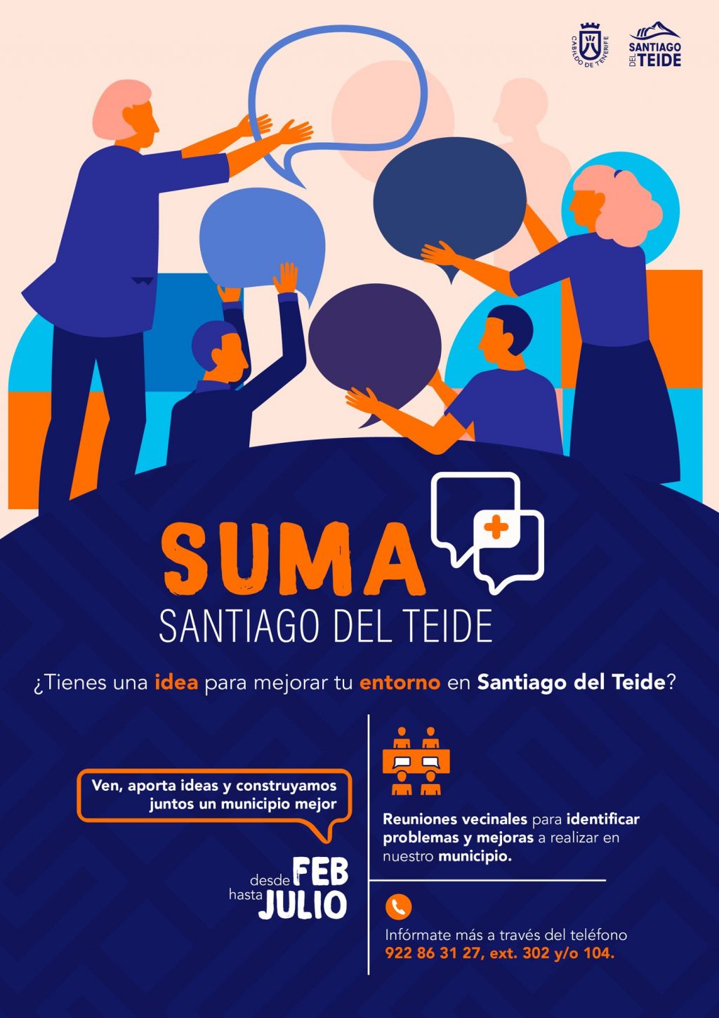 Cartel del proyecto Suma Santiago del Teide