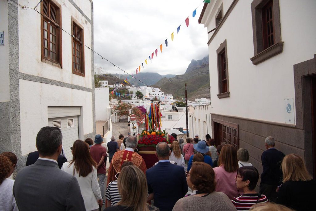 La procesión de camino a la plaza de San Sebastián