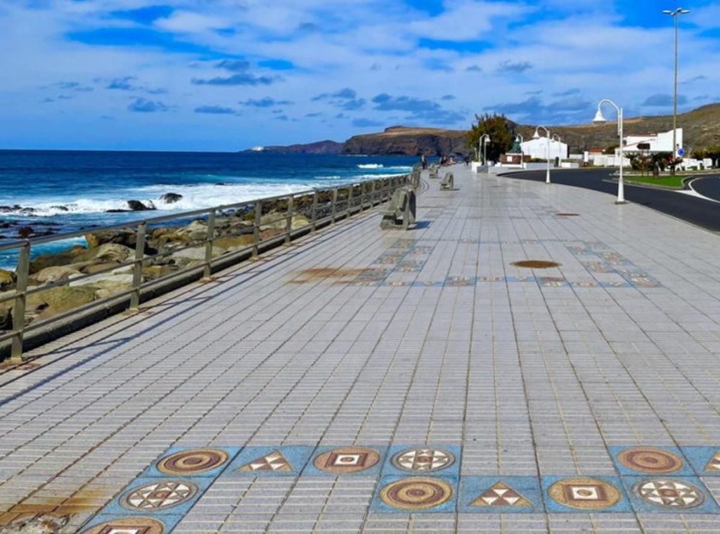 Obras en la Avenida de Los Poetas, Agaete