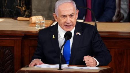 Israeli Prime Minister Netanyahu addresses joint meeting of US Congress in Washington, DC