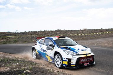 El Toyota GR Yaris Rally2 de DISA Copi Sport causó sensación en su estreno en el Rallye Isla de Lanzarote