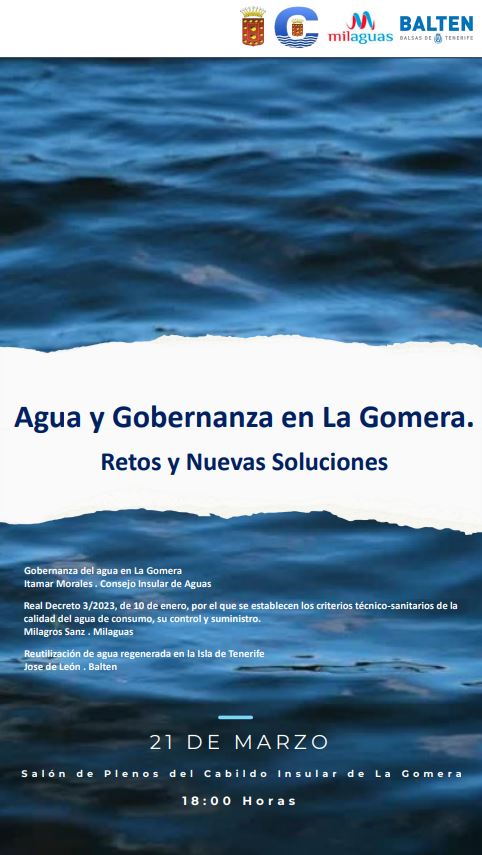 190325 Cartel de la jornada Agua y Gobernanza en La Gomera, retos y nuevas soluciones