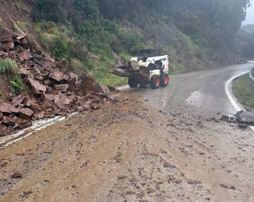 Daños por lluvias en algunas carreteras de la Serranía de Ronda (Málaga)