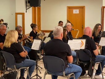 Un sección de la Banda Municipal de Telde en un concierto para la Tercera Edad